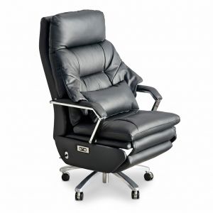 Ghế giám đốc da bò chỉnh điện ngả nằm chân nhôm GAK996