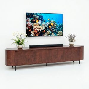 Tủ tivi phòng khách 240x40x50cm gỗ cao su KTV68112