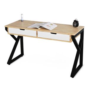 Bàn làm việc có ngăn kéo 120x50cm gỗ cao su chân chữ K BD68131