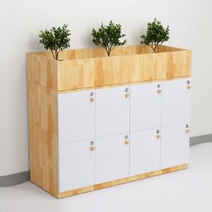 Tủ Locker 8 ngăn khóa số 120x45x75cm gỗ cao su THSL004