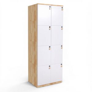 Tủ Locker 8 ngăn khóa số 60x45x160cm gỗ cao su THSL007