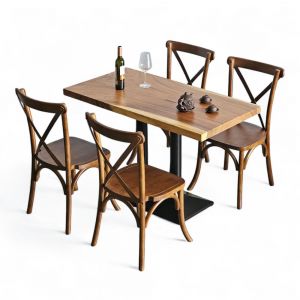 Combo bộ bàn gỗ me tây 4 ghế bistro BBA172