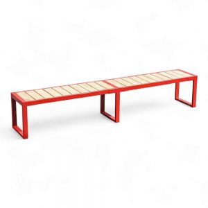 Ghế băng dài 240x40x45cm gỗ cao su chân sắt lắp ráp GBD040