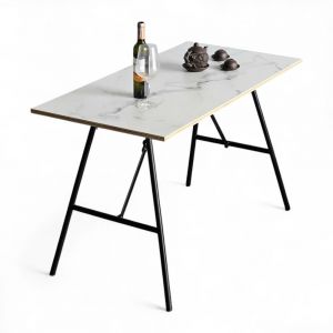 Bàn ăn gấp gọn 120x60cm gỗ plywood vân giả đá BA68204