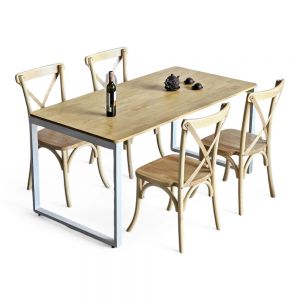 Combo bàn ăn 160x80cm và 4 ghế ăn Bistro BBA175