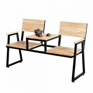 Ghế băng có bàn trà 140x45x80cm gỗ cao su GBD044