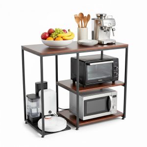 Kệ bếp 100x50x85cm gỗ cao su KB68051