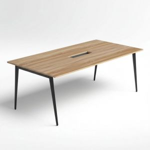 Bàn họp 180x90cm gỗ plywood hệ Tứ Giác Côn HBDI012 Bàn họp 180x90cm gỗ plywood hệ Tứ Giác Côn HBDI012
