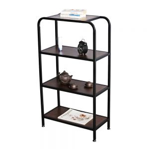 Kệ trang trí khung sắt 60x30x120cm gỗ cao su KTB68202