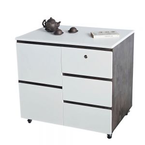 Bàn đảo bếp di động 80x50x75cm gỗ cao su KB68052