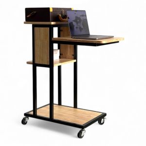 Kệ máy chiếu di động gỗ cao su KMI68004