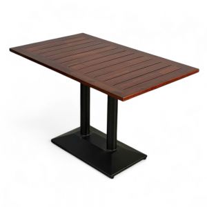 Bàn ăn ngoài trời 120x70cm gỗ tràm chân sắt BA68217 Bàn ăn ngoài trời 120x70cm gỗ tràm chân sắt BA68217