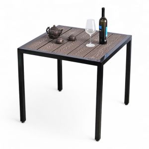 Bàn vuông ngoài trời 80x80cm gỗ nhựa vân 3D BNT004 Bàn vuông ngoài trời 80x80cm gỗ nhựa vân 3D BNT004