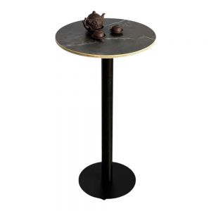 Bàn Bar tròn 160cm gỗ Plywood vân đá chân sắt - BB036 Bàn Bar tròn 160cm gỗ Plywood vân đá chân sắt - BB036