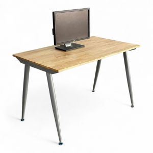 Bàn làm việc 120x70cm gỗ cao su chân sắt hệ Cone - HBCO069 Bàn làm việc 120x70cm gỗ cao su chân sắt hệ Cone - HBCO069