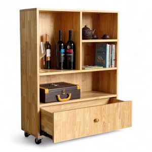 Tủ Kệ di động gỗ cao su 80x30x107cm - KTT68025