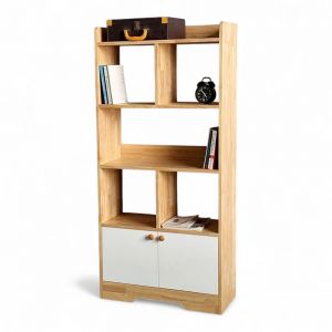 Kệ sách LAMI gỗ cao su 70x30x150cm - KS68292