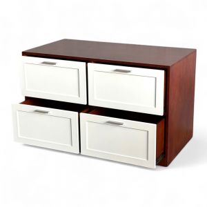 Tủ quần áo 4 hộc kéo gỗ cao su 110x40x70cm -TQA68053