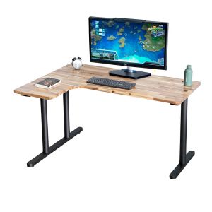 Bàn chữ L 140x100cm gỗ tràm chân sắt hệ TIO HBTO028 Bàn chữ L 140x100cm gỗ tràm chân sắt hệ TIO HBTO028