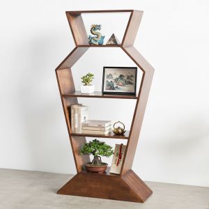 Kệ trang trí Jorum hình lục bình 80x30x160cm gỗ cao su KS68304