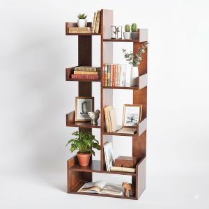 Kệ sách hình cây Claudi 60x30x150cm gỗ cao su KS68303