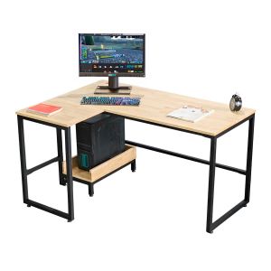 Bàn máy tính góc L 140x100cm gỗ cao su CD68035 Bàn máy tính góc L 140x100cm gỗ cao su CD68035