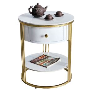 Bàn bên sofa, tab trang trí 2 tầng có hộc tủ SST047 Bàn bên sofa, tab trang trí 2 tầng có hộc tủ SST047