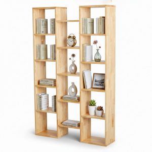 Kệ sách đứng 100x25x160cm gỗ cao su KS68310