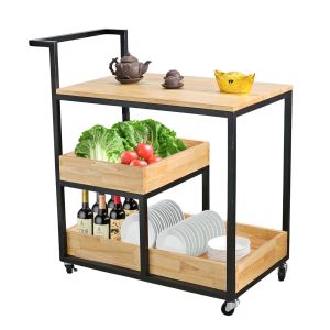 Kệ đẩy di động TORI 3 tầng đa năng có bánh xe KB68060