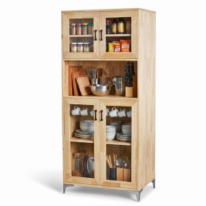 Tủ phòng ăn 80x55x172cm gỗ cao su KB68058