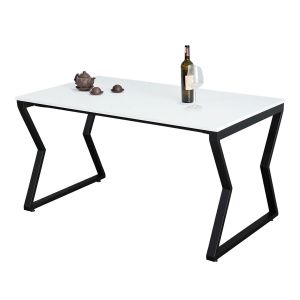 Bàn ăn chữ nhật 140x80cm gỗ cao su chân sắt MConcept BA68225