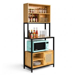 Kệ bếp đa năng 70x40x160cm gỗ cao su KB68061