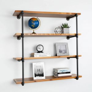 Kệ ống nước treo tường 4 tầng 120x30cm gỗ tràm PPF017 Kệ ống nước treo tường 4 tầng 120x30cm gỗ tràm PPF017