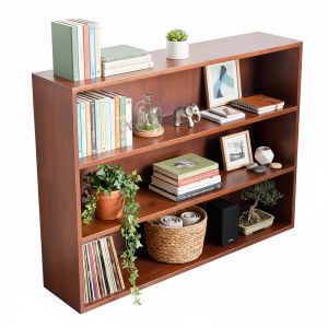 Kệ sách 3 tầng 110x25x80cm gỗ cao su KS68319