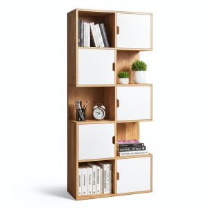 Kệ trang trí LEKO 70x30x160cm gỗ cao su KS68328