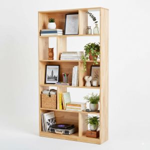 Kệ sách REVON 90x28x185cm gỗ cao su KS68322