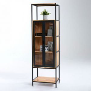 Kệ trang trí tủ kính LEKO 60x40x200cm gỗ cao su KTB68214