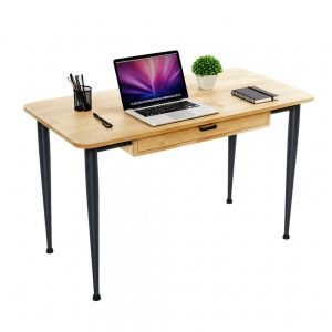 Bàn làm việc RONA 120x60cm gỗ cao su chân sắt CONE II BD68151