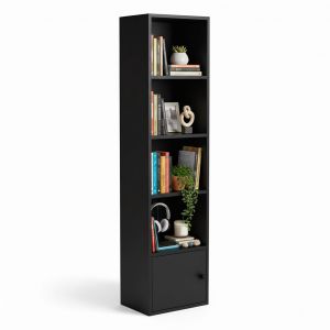 Kệ sách ZENO 40x28x160cm gỗ cao su KS68329