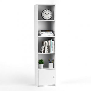 Kệ sách ZENO 40x28x160cm gỗ cao su KS68329