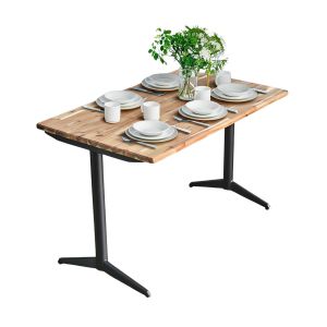 Bàn chữ nhật 120x70cm gỗ tràm chân sắt BA68240