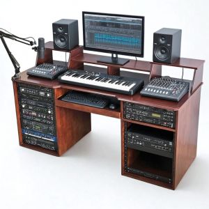 Bàn phòng thu StudioDesk 180x71x100cm gỗ cao su SD68028 Bàn phòng thu StudioDesk 180x71x100cm gỗ cao su SD68028