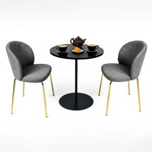 Combo bàn cafe tròn và 2 ghế bọc nệm CBCF338 Combo bàn cafe tròn và 2 ghế bọc nệm CBCF338