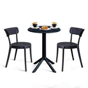 Combo bàn cafe tròn và 2 ghế nhựa CBCF334 Combo bàn cafe tròn và 2 ghế nhựa CBCF334