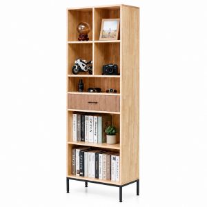 Kệ hồ sơ có ngăn kéo 70x35x195cm gỗ cao su THS68082