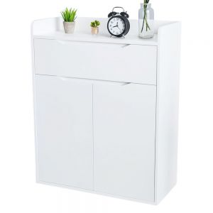 Tủ giày có hộc kéo 80x35x110cm gỗ cao su KG68091 Tủ giày có hộc kéo 80x35x110cm gỗ cao su KG68091