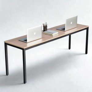 Bàn cụm 2 chỗ 220x60cm gỗ plywood chân sắt hệ UConcept HBUC066 Bàn cụm 2 chỗ 220x60cm gỗ plywood chân sắt hệ UConcept HBUC066