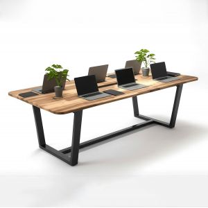 Bàn họp 240x120cm gỗ tràm chân sắt BH68016 Bàn họp 240x120cm gỗ tràm chân sắt BH68016
