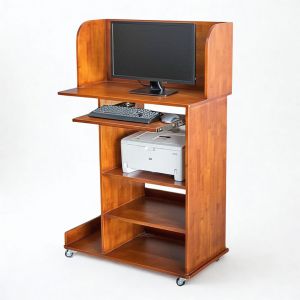 Bàn máy tính đứng 90x50x145cm gỗ cao su STD68048 Bàn máy tính đứng 90x50x145cm gỗ cao su STD68048