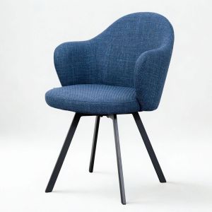 Ghế ăn nệm bọc vải bố chân thép xoay 360 GAK356